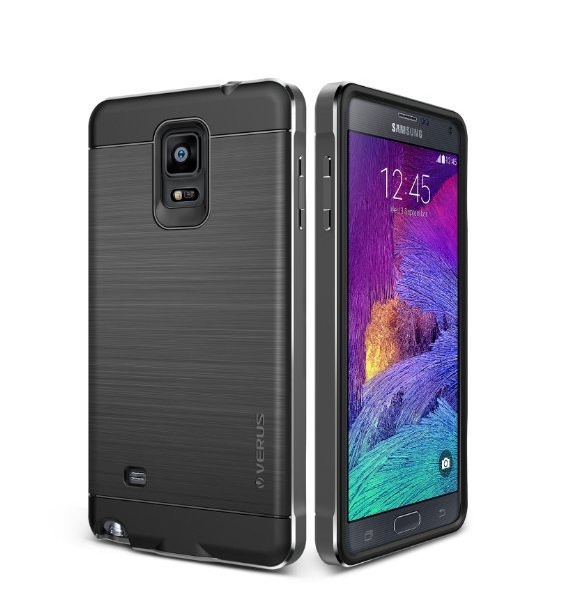 Galaxy Note 4 Case  Verus  New Iron Shield Titanium Silver